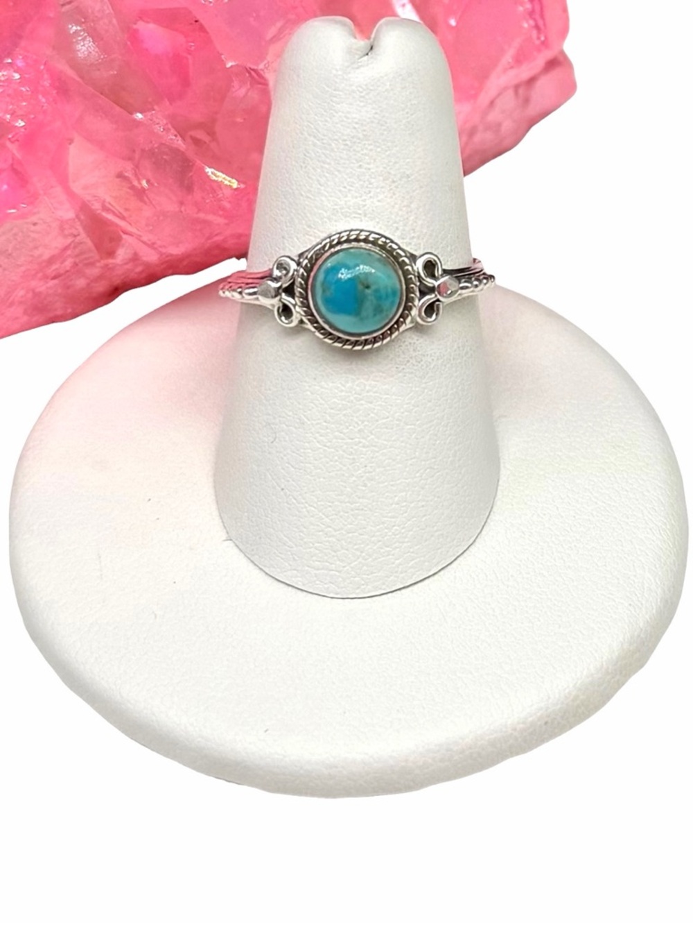 Kingman Turquoise Ring Size 7 Solid 925 Sterling Silver